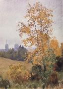 Levitan, Isaak Antumn Landscape with Church oil painting on canvas